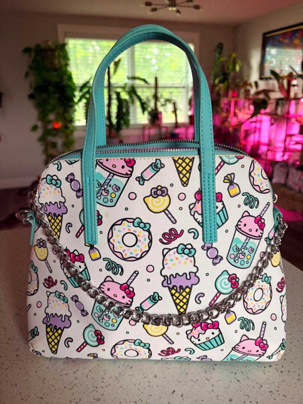 Loungefly x Sanrio Hello Kitty Sweet Treats Dome Satchel Crossbody Bag EUC - Picture 2 of 5